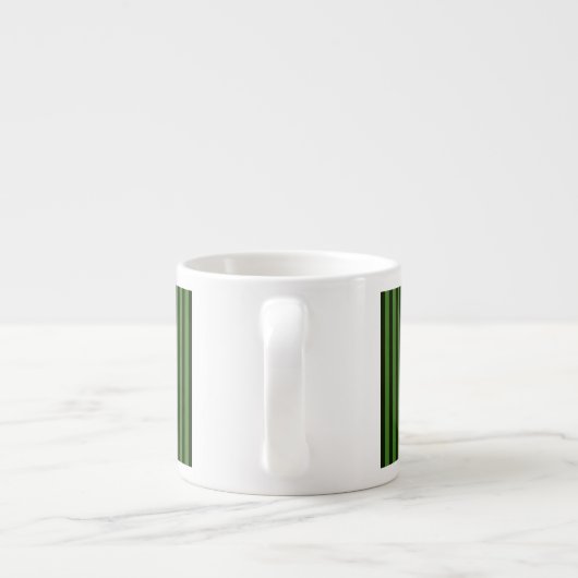 Personalized Green Stripes Keep Calm Your Text Espressotasse (Rückseite)