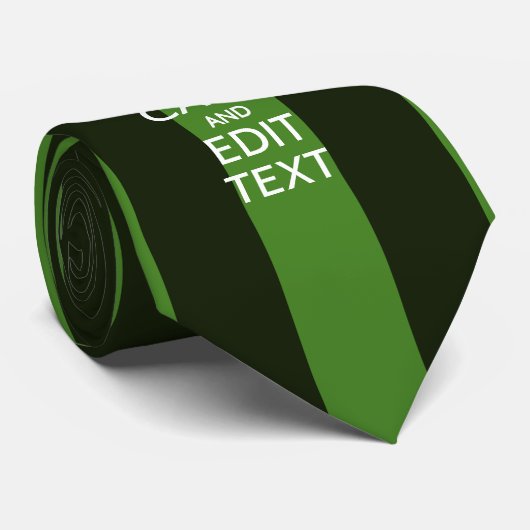 Personalized Green Stripes Keep Calm Your Text Krawatte (Gerollt)