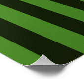 Personalized Green Stripes Keep Calm Your Text Poster (Ecke)