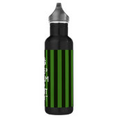Personalized Green Stripes Keep Calm Your Text Trinkflasche (Rechts)