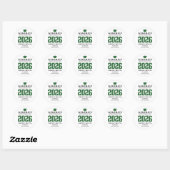 Personalized GreenClass of 2026 Graduation Sticker (Blatt)