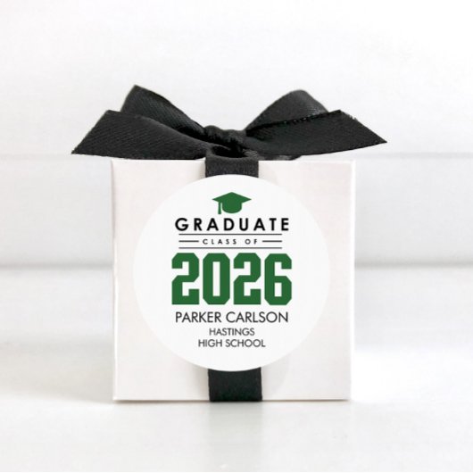 Personalized GreenClass of 2026 Graduation Sticker