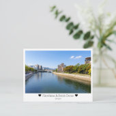 Personalized, Greetings from Hiroshima, Japan Postkarte (Stehend Vorderseite)
