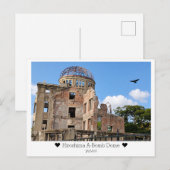 Personalized, Greetings from Hiroshima, Japan Postkarte (Vorne/Hinten)