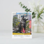 Personalized, Greetings from TOKYO, Hachiko, Japan Postkarte (Stehend Vorderseite)