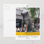 Personalized, Greetings from TOKYO, Hachiko, Japan Postkarte (Vorne/Hinten)