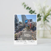 Personalized, Greetings from TOKYO Shibuya, Japan Postkarte (Stehend Vorderseite)
