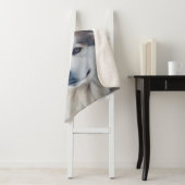 Personalized Grey Dog Photo Blanket Sherpadecke (Beispiel)