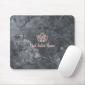 Personalized Grey Marbel Nail Studio Branding Mousepad (Mit Mouse)