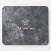 Personalized Grey Marbel Nail Studio Branding Mousepad (Vorne)