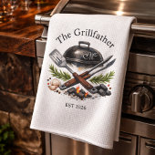 Personalized Grillfather Monogram Geschirrtuch