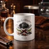 Personalized Grillfather Monogram Kaffeetasse