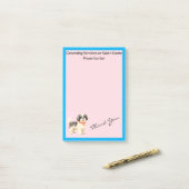 Personalized Grooming Dog Modern Collection Post-it Klebezettel (Auf Schreibtisch)