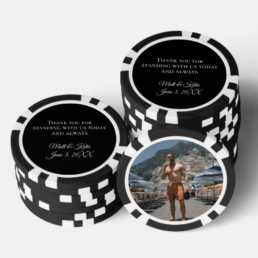 Personalized Groomsman Gift Golf Marker Photo Pokerchips (Stapel)