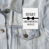 Personalized Groomsman Gift, Wedding Party Favor Button (Insitu)