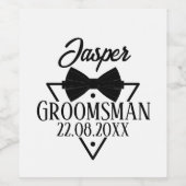 Personalized Groomsman Weinetikett (Einzelnes Label)