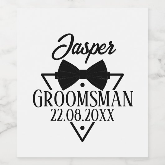 Personalized Groomsman Weinetikett (Einzelnes Label)