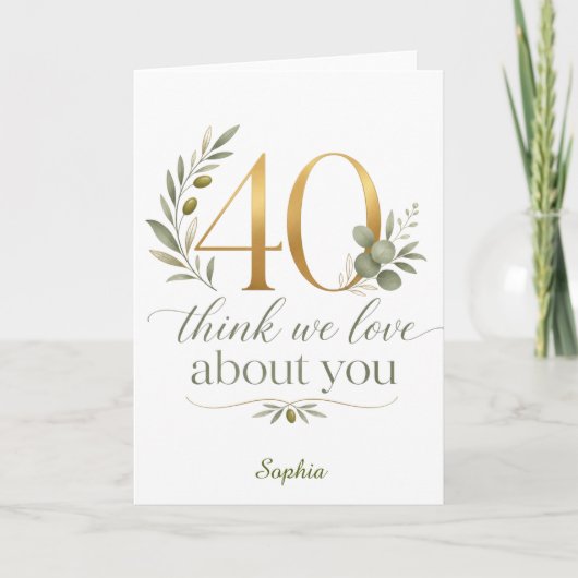 Personalized Group 40th Birthday Gift Karte (Vorderseite)