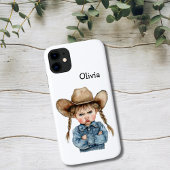 Personalized Grumpy Cowgirl in Denim Jacket Case-Mate iPhone Hülle
