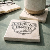 Personalized Guardians of the Pantry Stone Coaster Steinuntersetzer