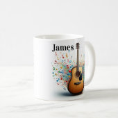 Personalized guitar coffee mug kaffeetasse (VorderseiteRechts)