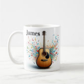 Personalized guitar coffee mug kaffeetasse (Links)