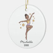 Personalized Gymnast gymnastics Girl Christmas Keramik Ornament (Links)