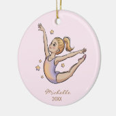 Personalized Gymnast gymnastics Girl Christmas Keramik Ornament (Links)