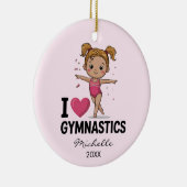 Personalized Gymnast gymnastics Girl Christmas     Keramik Ornament (Rechts)