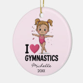 Personalized Gymnast gymnastics Girl Christmas     Keramik Ornament (Links)