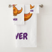 Personalized Halfway to One Dinosaur 6 Month Badhandtuch Set (Insitu)