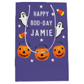 Personalized Halloween Birthday Mittlere Geschenktüte (Vorderseite)