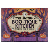 Personalized Halloween Boo-Tique Kitchen Schneidebrett (Vorderseite)