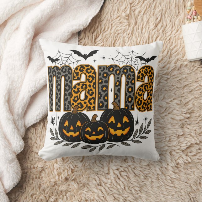 Personalized Halloween Mama – Cute Spooky Kissen (Decke)