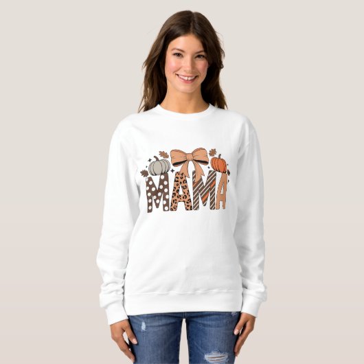 Personalized Halloween Mama – Cute Spooky Sweatshirt (Vorne ganz)