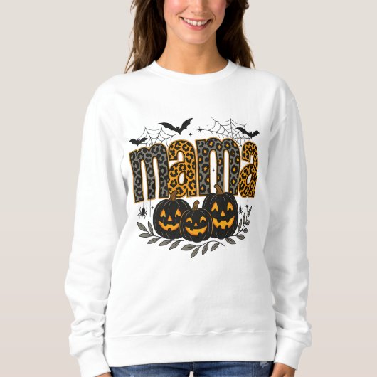 Personalized Halloween Mama – Cute Spooky Sweatshirt (Vorderseite)