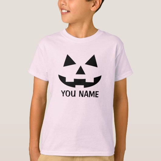 Personalized Halloween Pumpkin Jack o Lantern T-Shirt (Vorderseite)