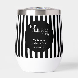 Personalized Halloween RIP Black and White Stripe