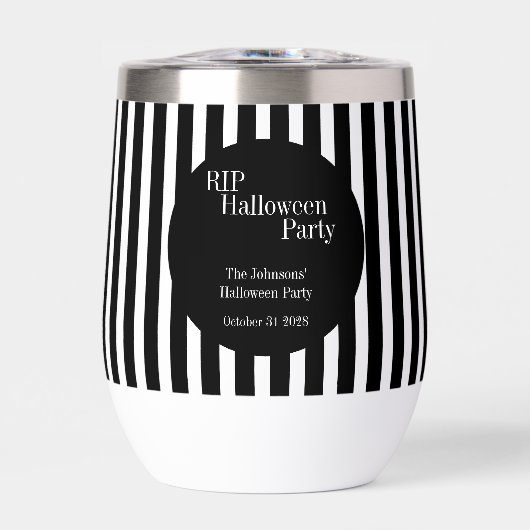 Personalized Halloween RIP Black and White Stripe (Vorderseite)