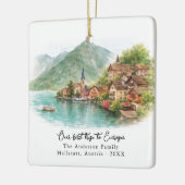 Personalized Hallstatt Austria Travel Photo Keramikornament (Links)