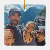 Personalized Hallstatt Austria Travel Photo Keramikornament (Rückseite)
