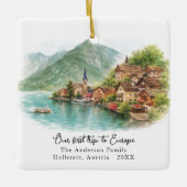 Personalized Hallstatt Austria Travel Photo Keramikornament (Vorderseite)