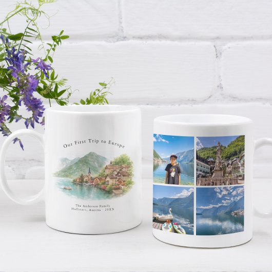 Personalized Hallstatt Austria Travel Photo Mug Kaffeetasse