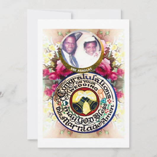 Personalized Hand carved Gourd Wedding Gift Card Feiertagskarte (Vorderseite)