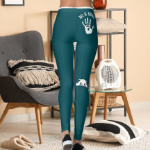 Personalized Hand Cat Pet Dark Teal White Stripes