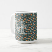 Personalized Hand-Drawn Floral Mug Kaffeetasse (Vorderseite Links)