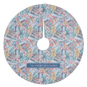 Personalized Hand Dwan Christmas Theme Pattern Fleece Weihnachtsbaumdecke (Vorderseite)