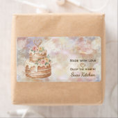 Personalized "Handmade with Love" Pink Beige Cake  (Insitu)