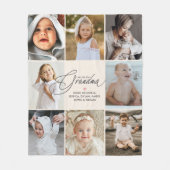 Personalized Handwritten Love You Grandma 8-Photo Fleecedecke (Vorderseite)