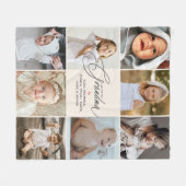 Personalized Handwritten Love You Grandma 8-Photo Fleecedecke (Vorderseite (Horizontal))